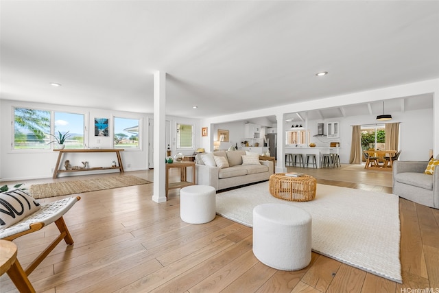 464 Poipu Dr, Honolulu, HI 96825 - living area with hardwood / wood-style flooring and recessed lighting