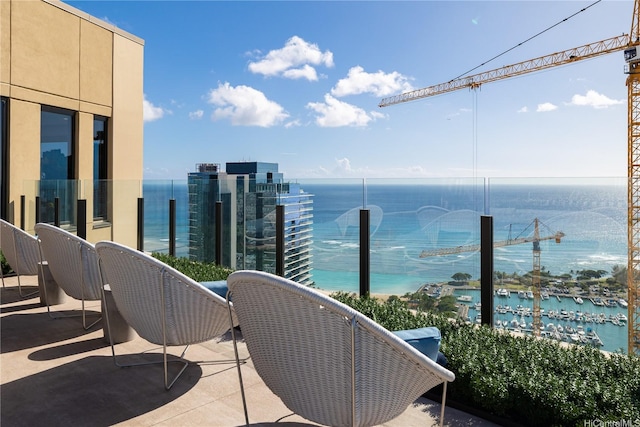 987 Queen St Unit 1615, Honolulu, HI 96814 - balcony featuring a water view