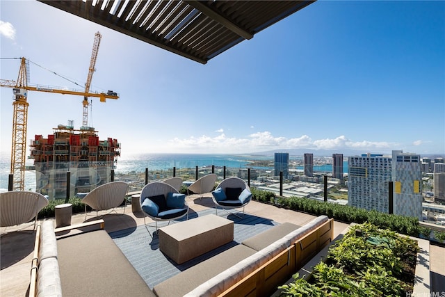 987 Queen St Unit 1615, Honolulu, HI 96814 - view of patio featuring a water view