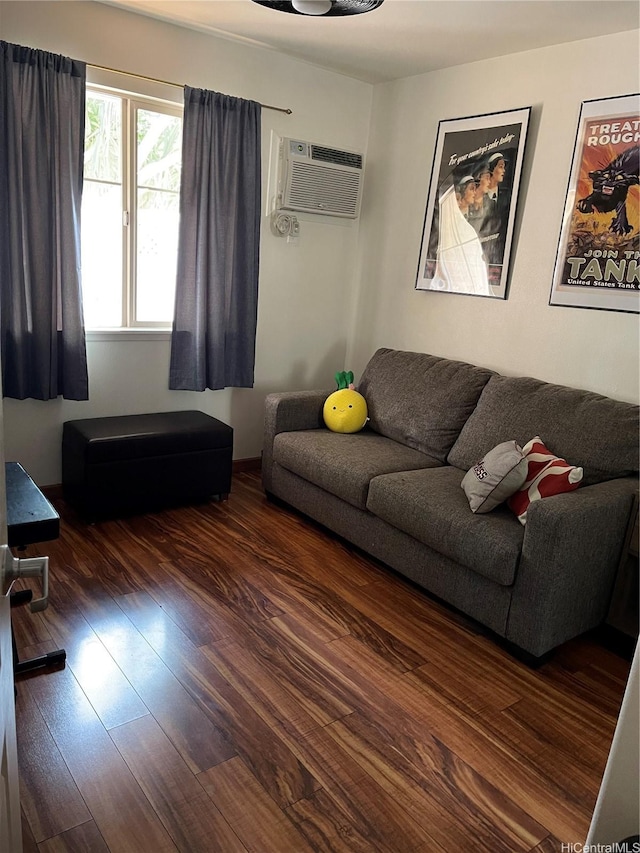 95-965 Ukuwai St Unit 3602, Mililani, HI 96789 - living area with wood finished floors and a wall mounted AC