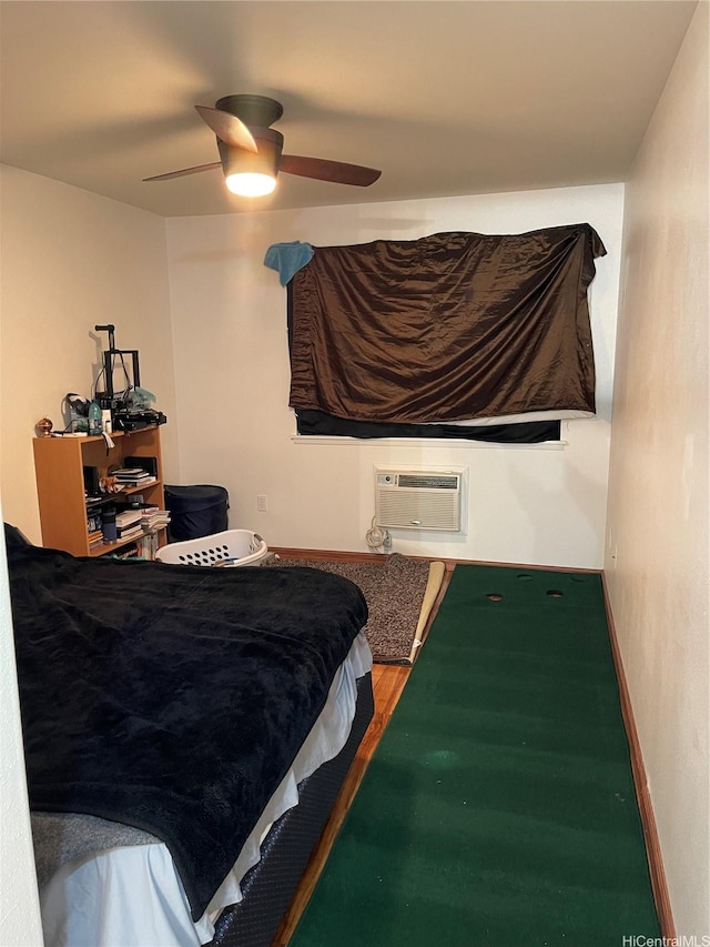 95-965 Ukuwai St Unit 3602, Mililani, HI 96789 - bedroom featuring a wall mounted air conditioner and ceiling fan
