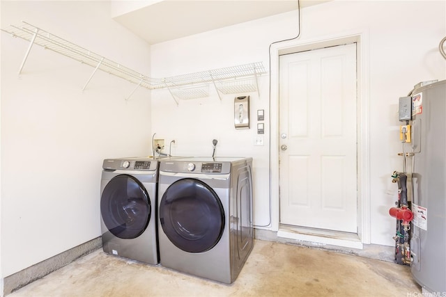 91-1083 Kanela St Unit T22, Ewa Beach, HI 96706 - washroom with washer and dryer and electric water heater