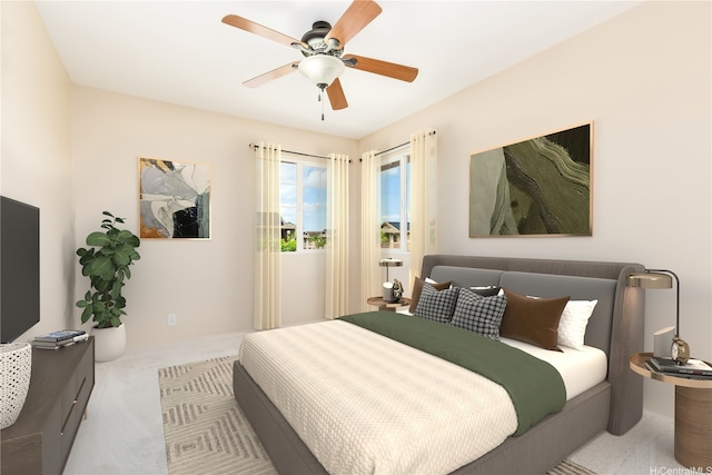 91-1083 Kanela St Unit T22, Ewa Beach, HI 96706 - carpeted bedroom featuring ceiling fan