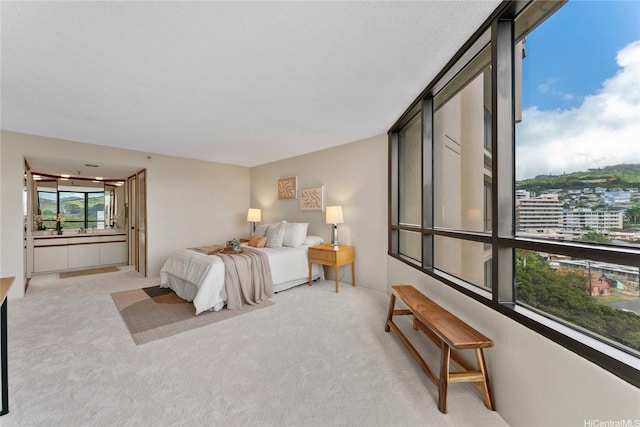 1525 Wilder Ave Unit 903, Honolulu, HI 96822 - bedroom featuring light carpet and a city view