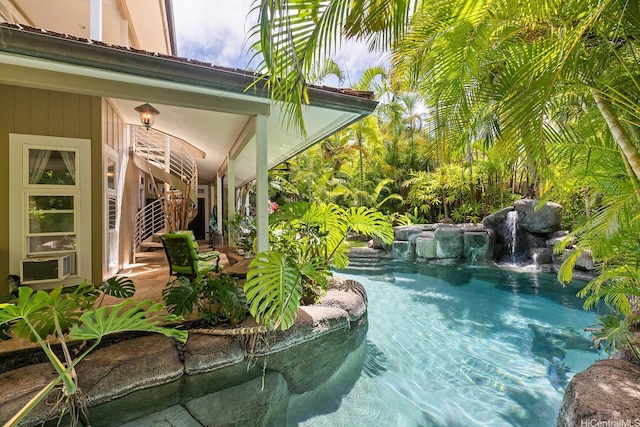 876 Aalapapa Dr Unit B, Kailua, HI 96734 - outdoor pool featuring stairway