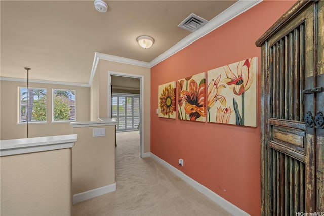 92-1037D Koio Dr Unit M1-4, Kapolei, HI 96707 - corridor with ornamental molding, carpet floors, and baseboards