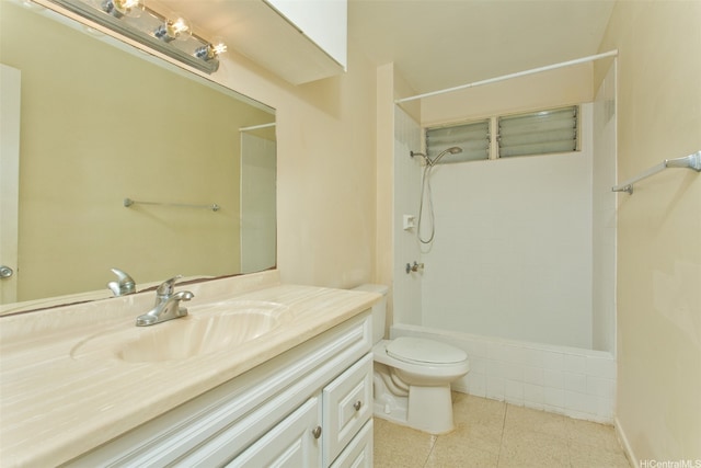 3516 Ala Aloalo Pl, Honolulu, HI 96818 - full bath featuring vanity, toilet, tile patterned flooring, and  shower combination