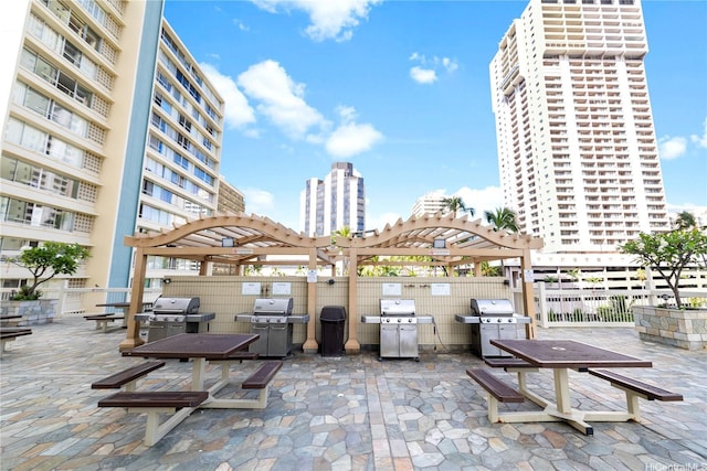 445 Seaside Ave Unit 3704, Honolulu, HI 96815 - view of patio / terrace with grilling area