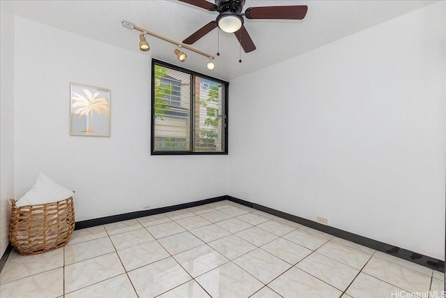 98-380 Koauka Loop Unit 304, Aiea, HI 96701 - unfurnished room featuring ceiling fan and rail lighting