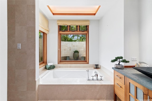 4498 Pahoa Ave, Honolulu, HI 96816 - bathroom featuring a bath and vanity