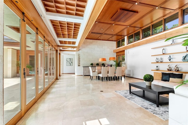 4498 Pahoa Ave, Honolulu, HI 96816 - building lobby with wooden ceiling