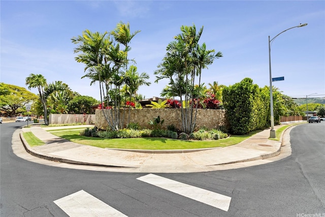 4498 Pahoa Ave, Honolulu, HI 96816 - view of asphalt road featuring sidewalks, street lights, and curbs