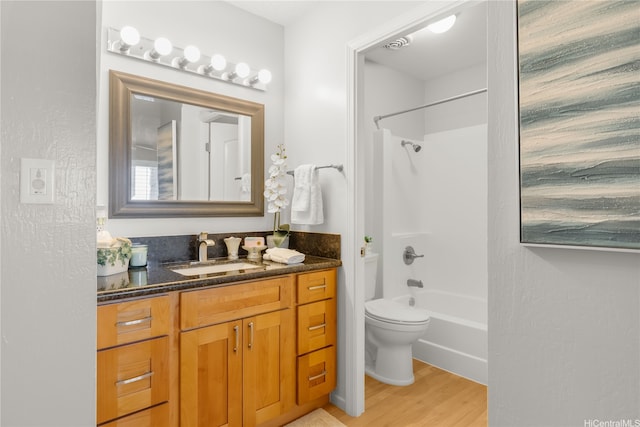 4280 Salt Lake Blvd Unit D23, Honolulu, HI 96818 - bathroom with vanity, toilet, bathtub / shower combination, and wood finished floors