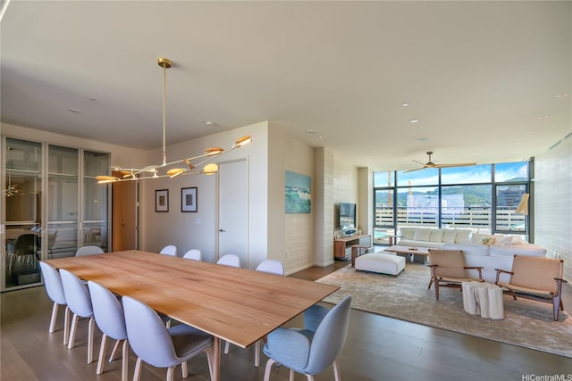 1388 Ala Moana Blvd Unit 8805, Honolulu, HI 96814 - dining area featuring expansive windows and wood finished floors
