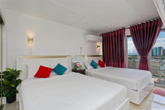 1777 Ala Moana Blvd Unit 937, Honolulu, HI 96815 - bedroom featuring a wall unit AC and access to exterior