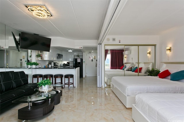 1777 Ala Moana Blvd Unit 937, Honolulu, HI 96815 - bedroom with light marble finish flooring and a closet