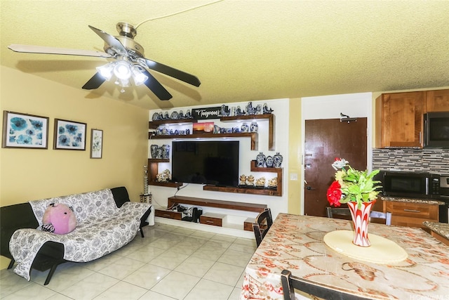 1260 Richard Ln Unit B601, Honolulu, HI 96819 - living area featuring a ceiling fan and tile patterned floors