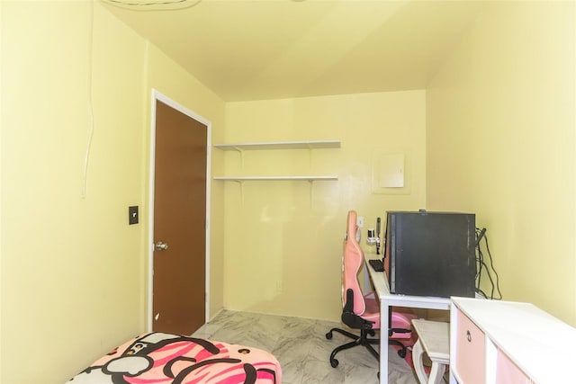 1260 Richard Ln Unit B601, Honolulu, HI 96819 - bedroom featuring a closet, an office area, and marble finish flooring