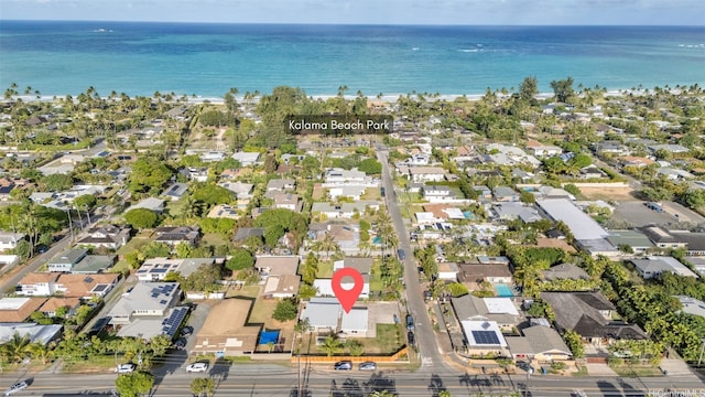 174 Hauoli St, Kailua, HI 96734 - aerial view of property's location with nearby suburban area and a large body of water