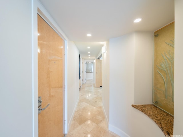 3015 Kalakaua Ave Unit 901, Honolulu, HI 96815 - corridor with recessed lighting, light tile patterned floors, and baseboards