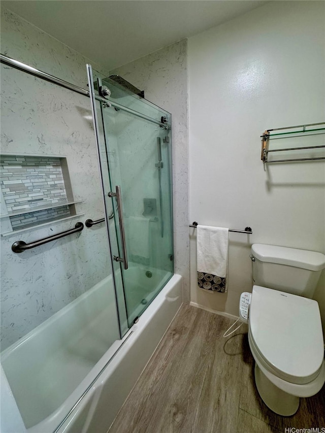 225 Aikane St, Kailua, HI 96734 - full bath with wood finished floors and bath / shower combo with glass door
