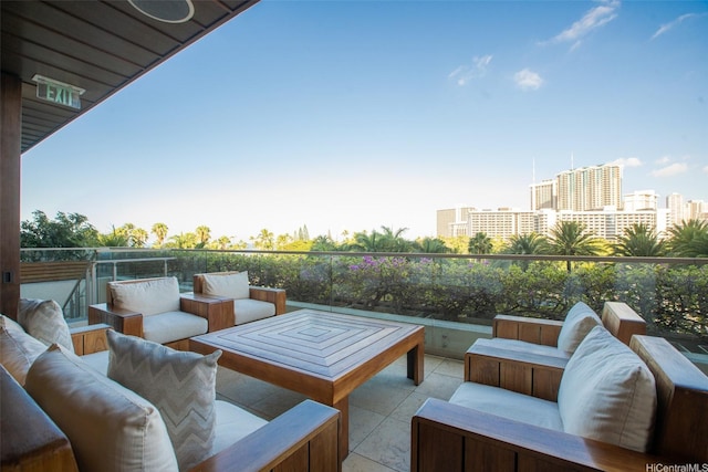 223 Saratoga Rd Unit 2203, Honolulu, HI 96815 - view of patio featuring outdoor lounge area and a city view