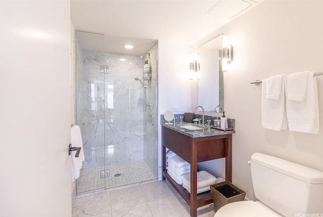 223 Saratoga Rd Unit 2203, Honolulu, HI 96815 - full bath with toilet, marble finish flooring, a marble finish shower, and vanity