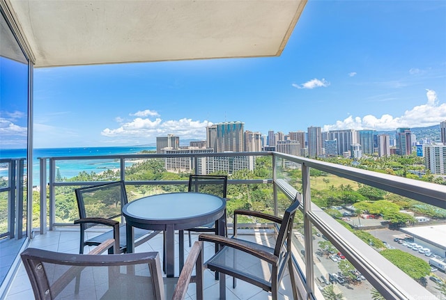 223 Saratoga Rd Unit 2203, Honolulu, HI 96815 - balcony with a view of city and a water view