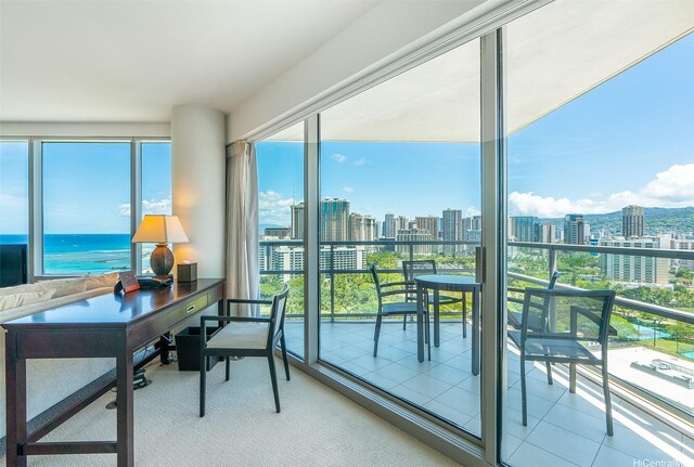 223 Saratoga Rd Unit 2203, Honolulu, HI 96815 - sunroom / solarium with a view of skyline and plenty of natural light