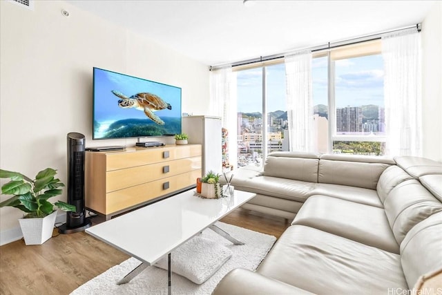 888 Kapiolani Blvd Unit 1512, Honolulu, HI 96813 - living area featuring wood finished floors