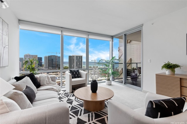 555 S St Unit 3003, Honolulu, HI 96813 - living area featuring floor to ceiling windows and a city view