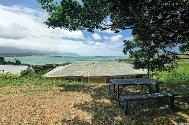 44-97 Kalenakai Pl Unit A, Kaneohe, HI 96744 - view of side of property featuring a water view and a tiled roof