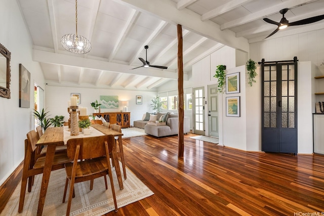 880 Akiu Pl, Kailua, HI 96734 - dining space with a ceiling fan, dark wood-type flooring, and a chandelier