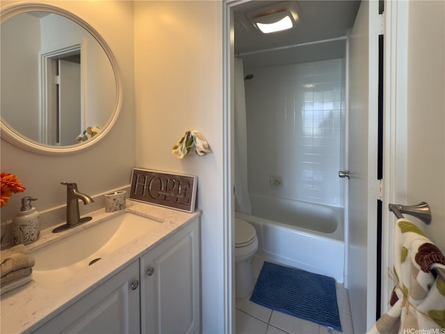 400 Hobron Ln Unit 2114, Honolulu, HI 96815 - bathroom featuring vanity, toilet, shower / washtub combination, and tile patterned flooring