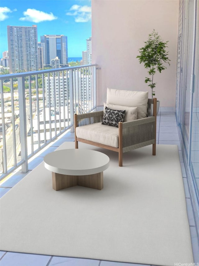 2439 Kapiolani Blvd Unit 1802, Honolulu, HI 96826 - balcony featuring a skyline view and an outdoor living space
