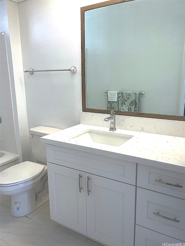 2439 Kapiolani Blvd Unit 1802, Honolulu, HI 96826 - full bath with vanity, toilet, and marble finish flooring