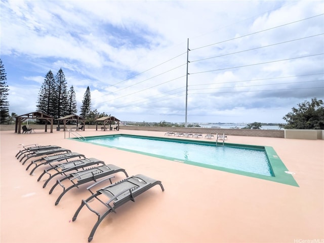 98-099 Uao Pl Unit 3209, Aiea, HI 96701 - community pool featuring a gazebo and a patio area