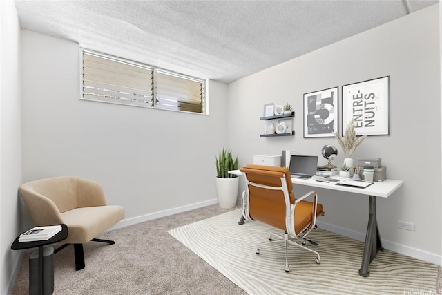 1717 Ala Wai Blvd Unit 701, Honolulu, HI 96815 - carpeted home office with baseboards and a textured ceiling