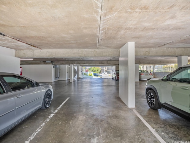 710 Lunalilo St Unit 402, Honolulu, HI 96813 - parking garage with water heater