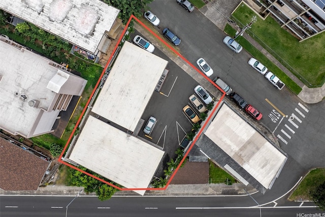 1408 Lusitana St, Honolulu, HI 96813 - aerial overview of property's location with property boundaries highlighted