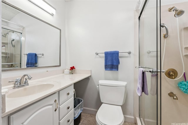 463 Kaleimamahu St, Honolulu, HI 96825 - full bathroom with vanity, a shower stall, and tile patterned floors