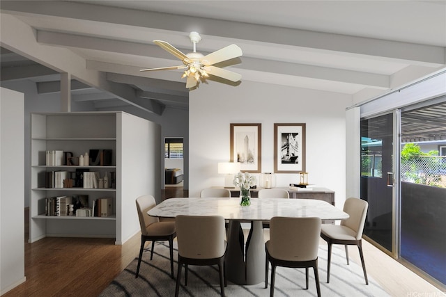 1631 Hoohulu St, Pearl City, HI 96782 - dining area featuring wood finished floors, healthy amount of natural light, and a ceiling fan