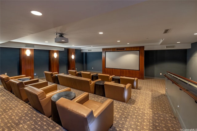 1177 Queen St Unit 4306, Honolulu, HI 96814 - home theater featuring carpet and recessed lighting