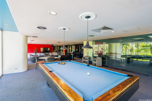 1212 Nuuanu Ave Unit 2509, Honolulu, HI 96817 - game room featuring pool table and carpet flooring