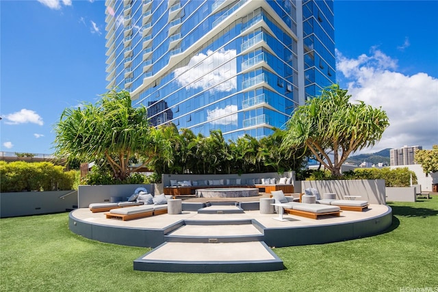 888 Kapiolani Blvd Unit 2703, Honolulu, HI 96813 - view of patio featuring an outdoor living space
