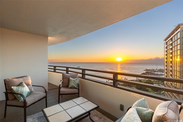 1330 Ala Moana Blvd Unit 3901, Honolulu, HI 96814 - balcony at dusk with a water view