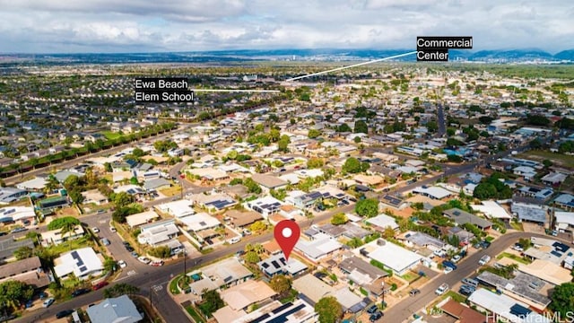 91-517 Pohakupuna Rd, Ewa Beach, HI 96706 - aerial view of property and surrounding area with nearby suburban area