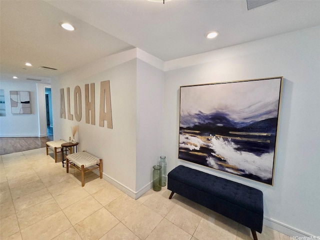 1288 Ala Moana Blvd Unit 21A, Honolulu, HI 96814 - sitting room with recessed lighting and light tile patterned flooring