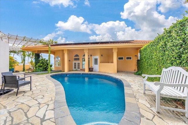 1062 Hoa St, Honolulu, HI 96825 - swimming pool with a patio, a pergola, and french doors