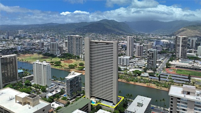 2121 Ala Wai Blvd Unit 1603, Honolulu, HI 96815 - city view featuring a water and mountain view